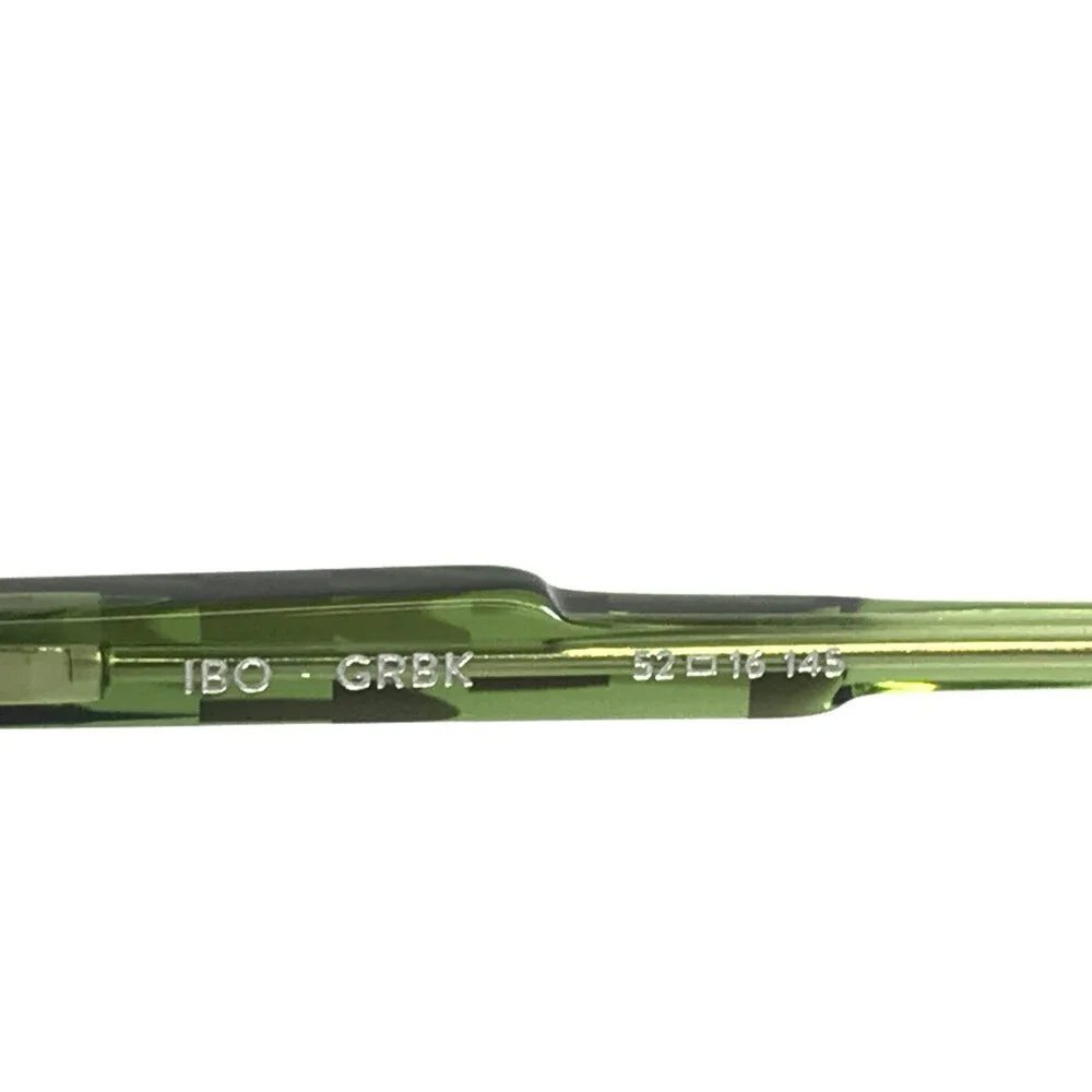 Etnia Barcelona Eyeglasses Frames IBO GRBK Green Black Striped 52-16-145